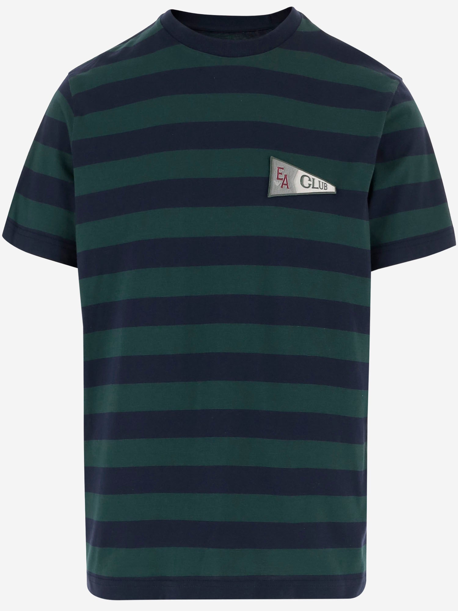 T-SHIRT IN COTONE A RIGHE EM004504 AF23154M7046 EMPORIO ARMANI 