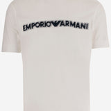 T-SHIRT IN MISTO COTONE CON LOGO EM004520 AF13747U0003 EMPORIO ARMANI 