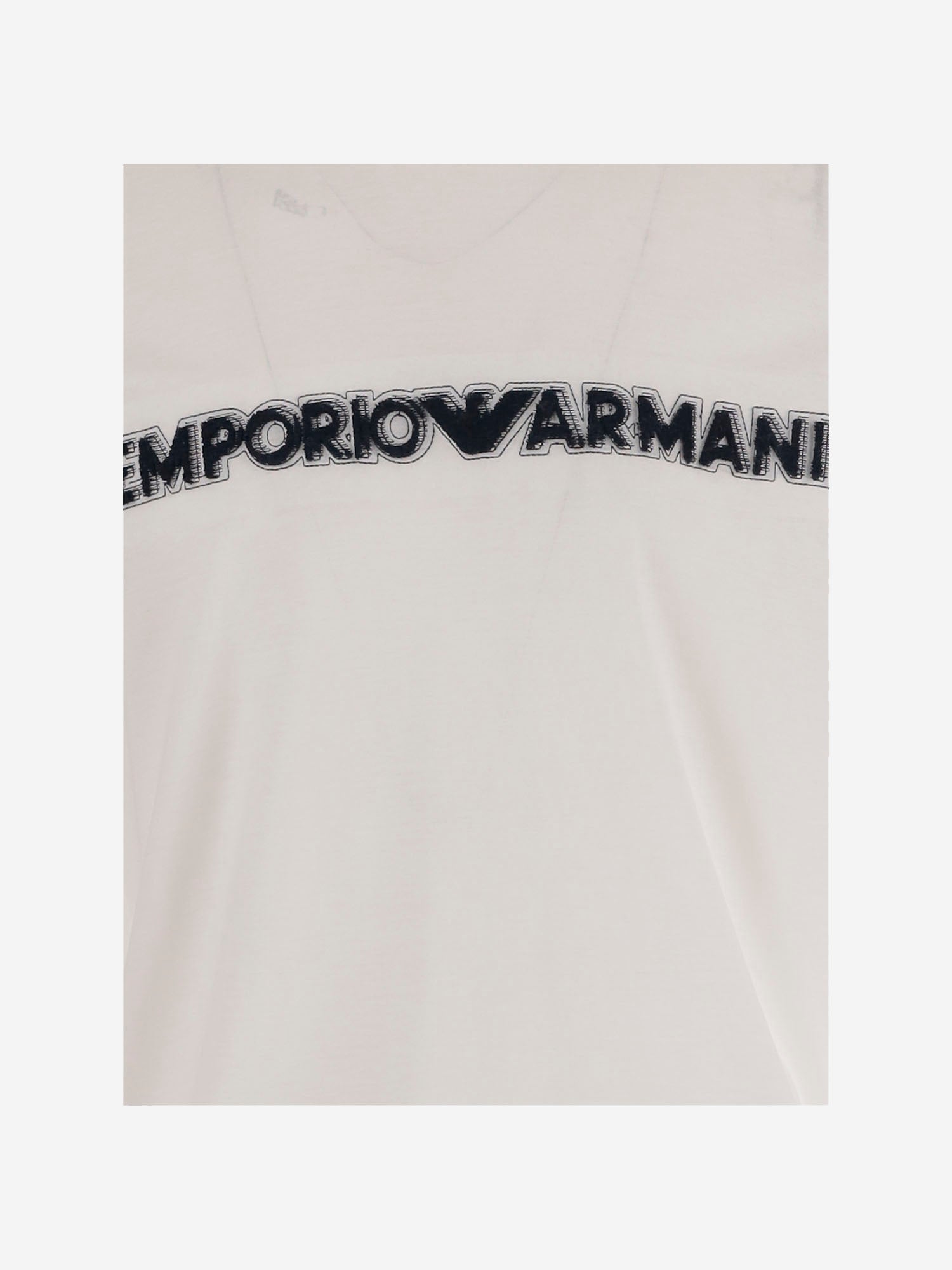 T-SHIRT IN MISTO COTONE CON LOGO EM004520 AF13747U0003 EMPORIO ARMANI 