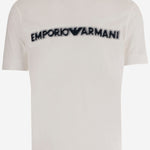 T-SHIRT IN MISTO COTONE CON LOGO EM004520 AF13747U0003 EMPORIO ARMANI 