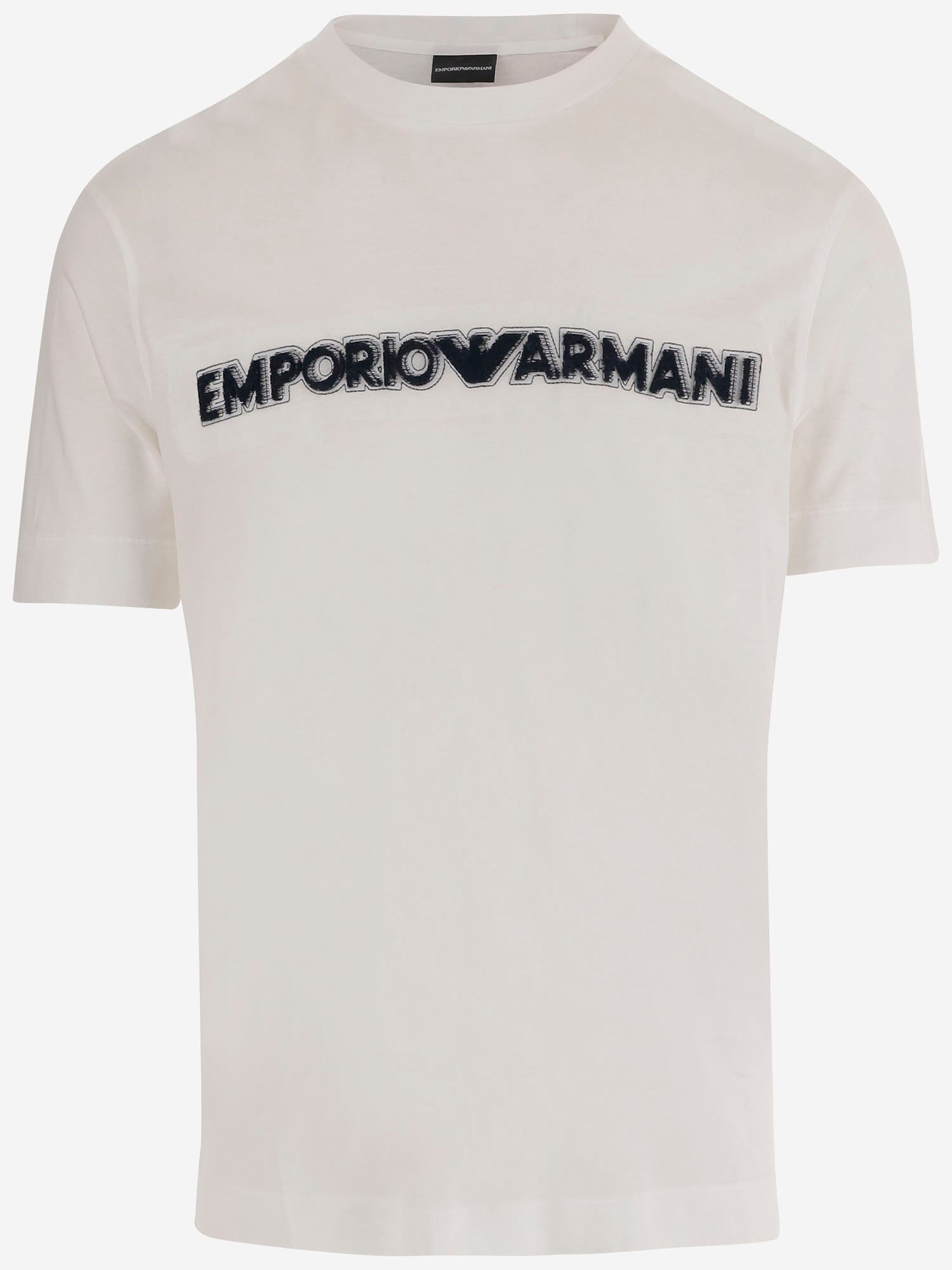 T-SHIRT IN MISTO COTONE CON LOGO EM004520 AF13747U0003 EMPORIO ARMANI 