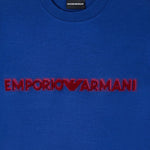 T-SHIRT IN MISTO COTONE CON RICAMO LOGO EM004520 AF13747UB093 EMPORIO ARMANI 