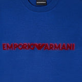 T-SHIRT IN MISTO COTONE CON RICAMO LOGO EM004520 AF13747UB093 EMPORIO ARMANI 