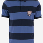 POLO IN COTONE A RIGHE CON LOGO EM004819 AF23154MB600 EMPORIO ARMANI 