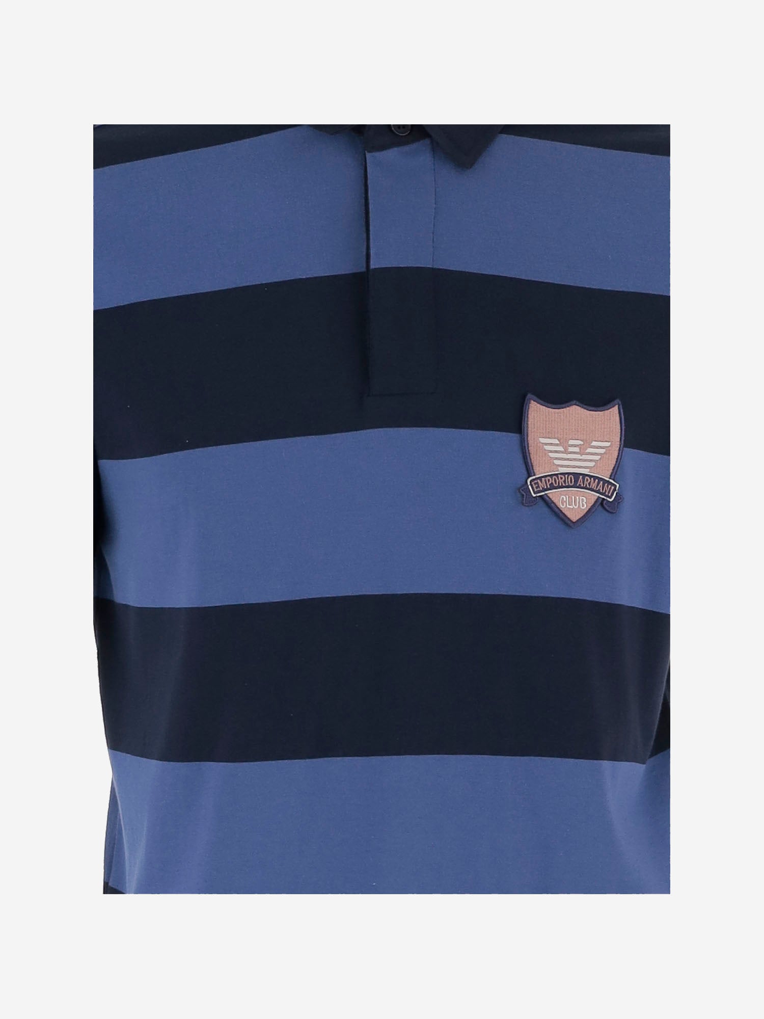 POLO IN COTONE A RIGHE CON LOGO EM004819 AF23154MB600 EMPORIO ARMANI 
