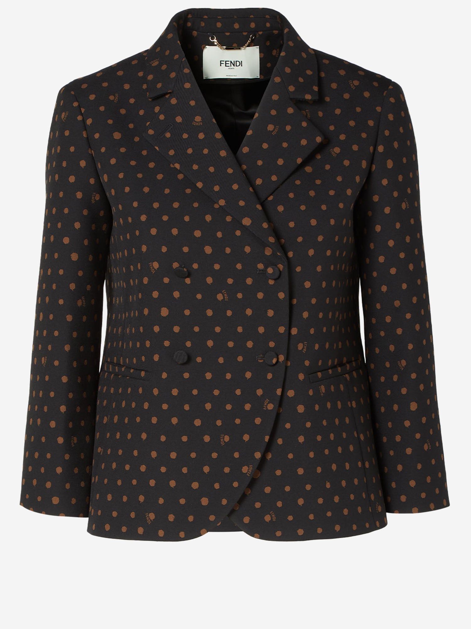 GIACCA IN LANA CON MOTIVO FALENA DOTS FJ7676 AW7EF1UL3 FENDI 