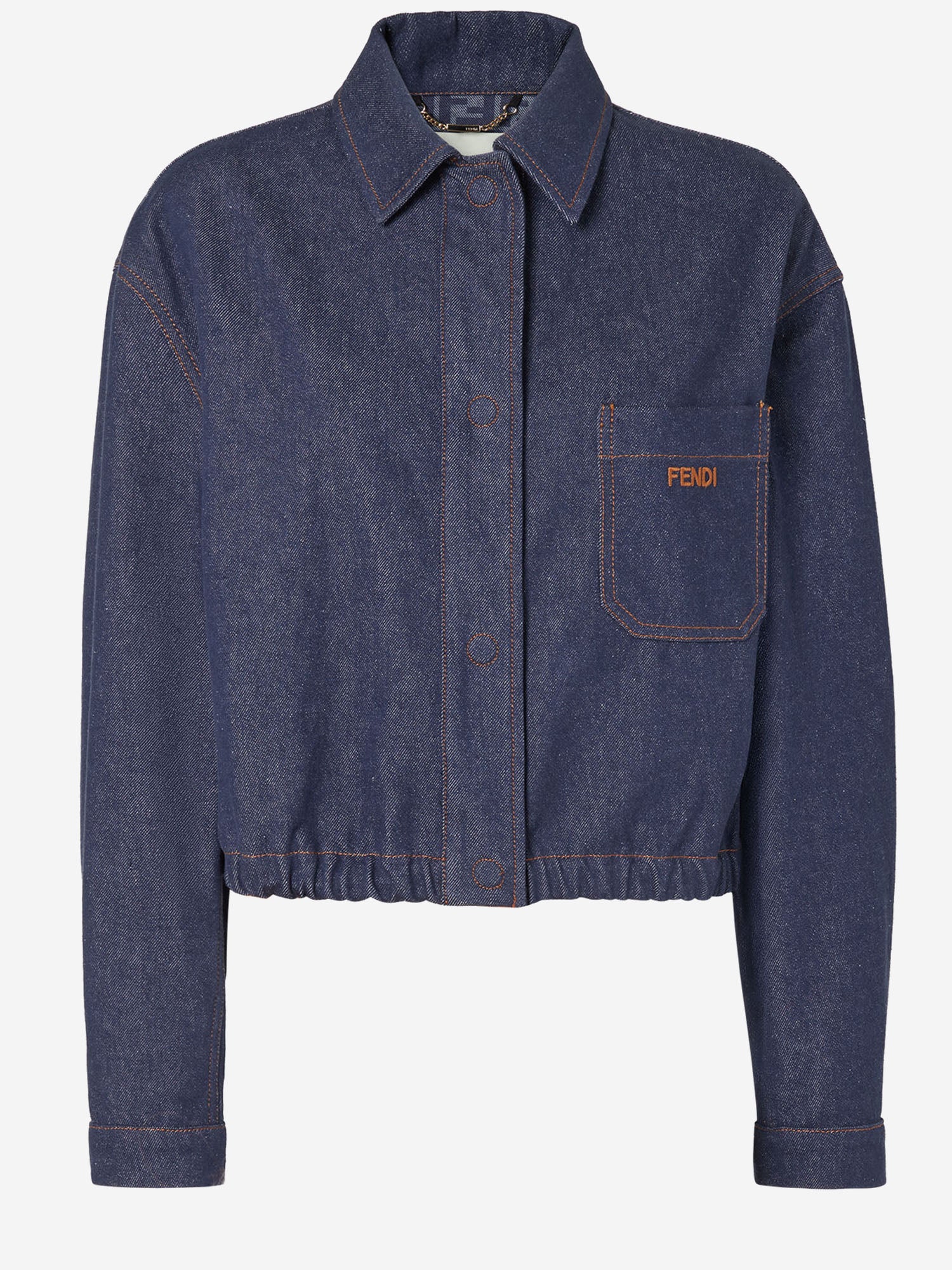 GIACCA IN DENIM DI COTONE CON LOGO FLF856 AOHSF0QB0 FENDI 