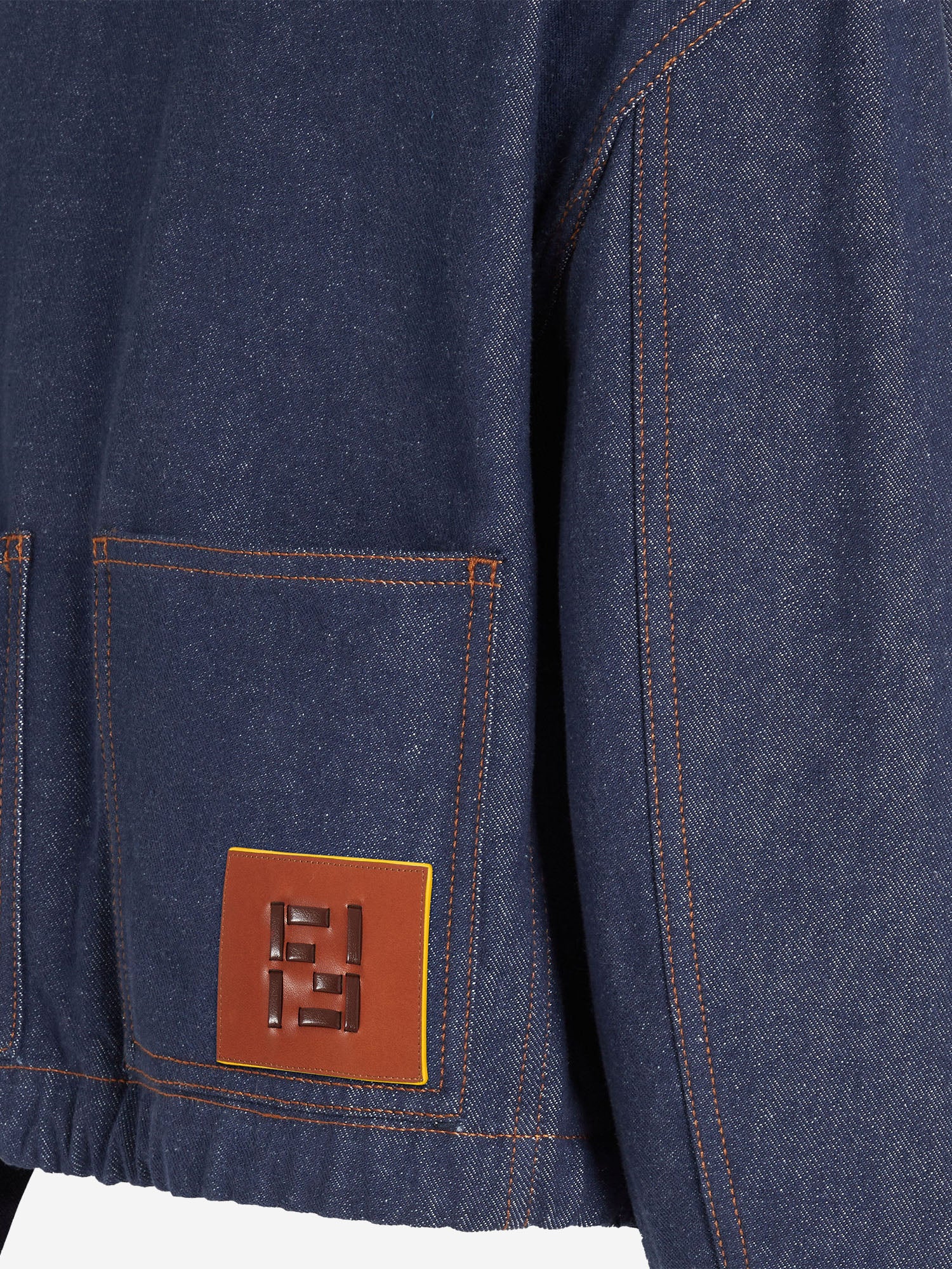 GIACCA IN DENIM DI COTONE CON LOGO FLF856 AOHSF0QB0 FENDI 
