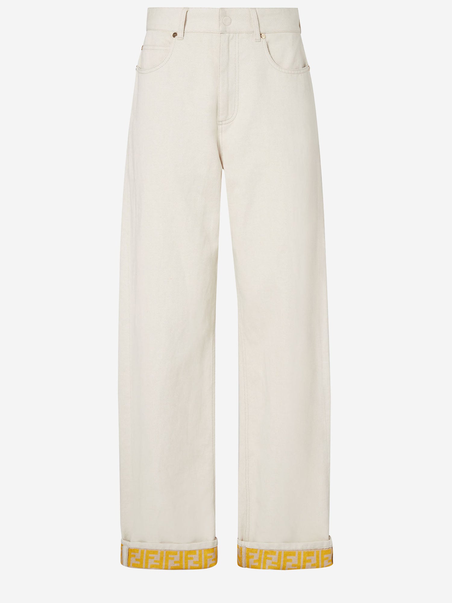JEANS IN COTONE E LINO FLP882 AOHVF1W0T FENDI 