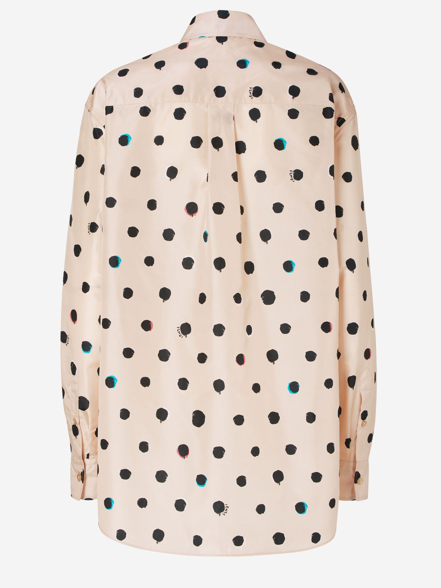 CAMICIA IN TAFFETÀ STAMPATO ROSA FS8312 AVJQF1UKB FENDI 