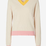 Maglione in cotone e seta stretch con motivo FF FZXE95 AW4SF0WC4 FENDI 