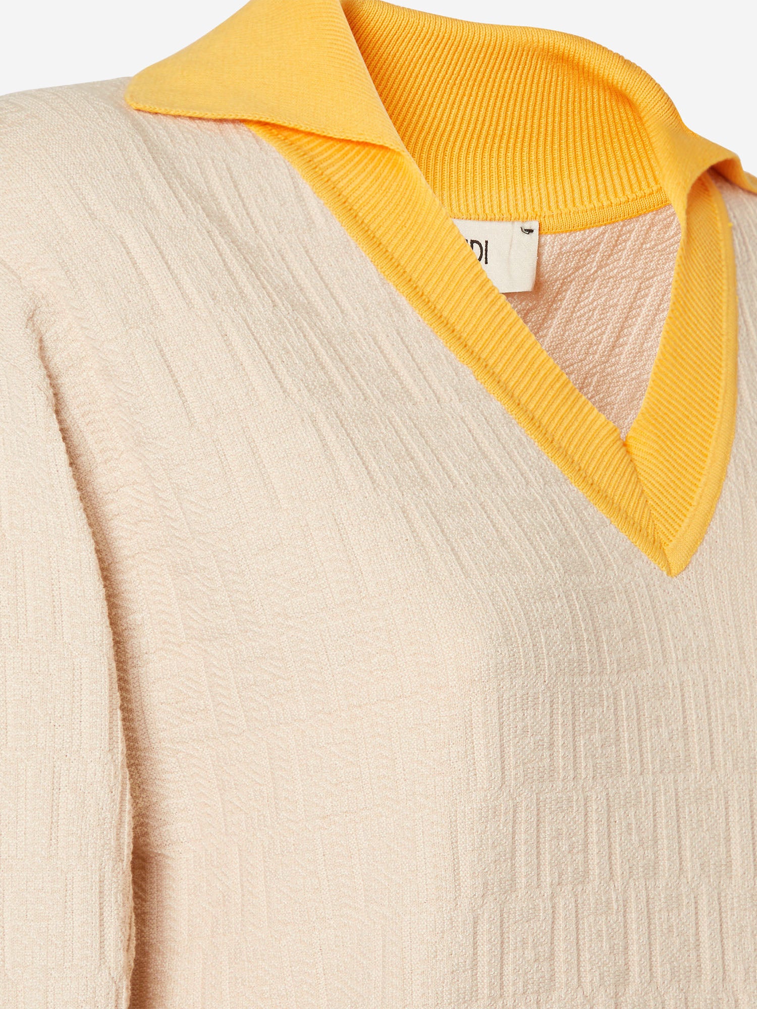 Maglione in cotone e seta stretch con motivo FF FZXE95 AW4SF0WC4 FENDI 