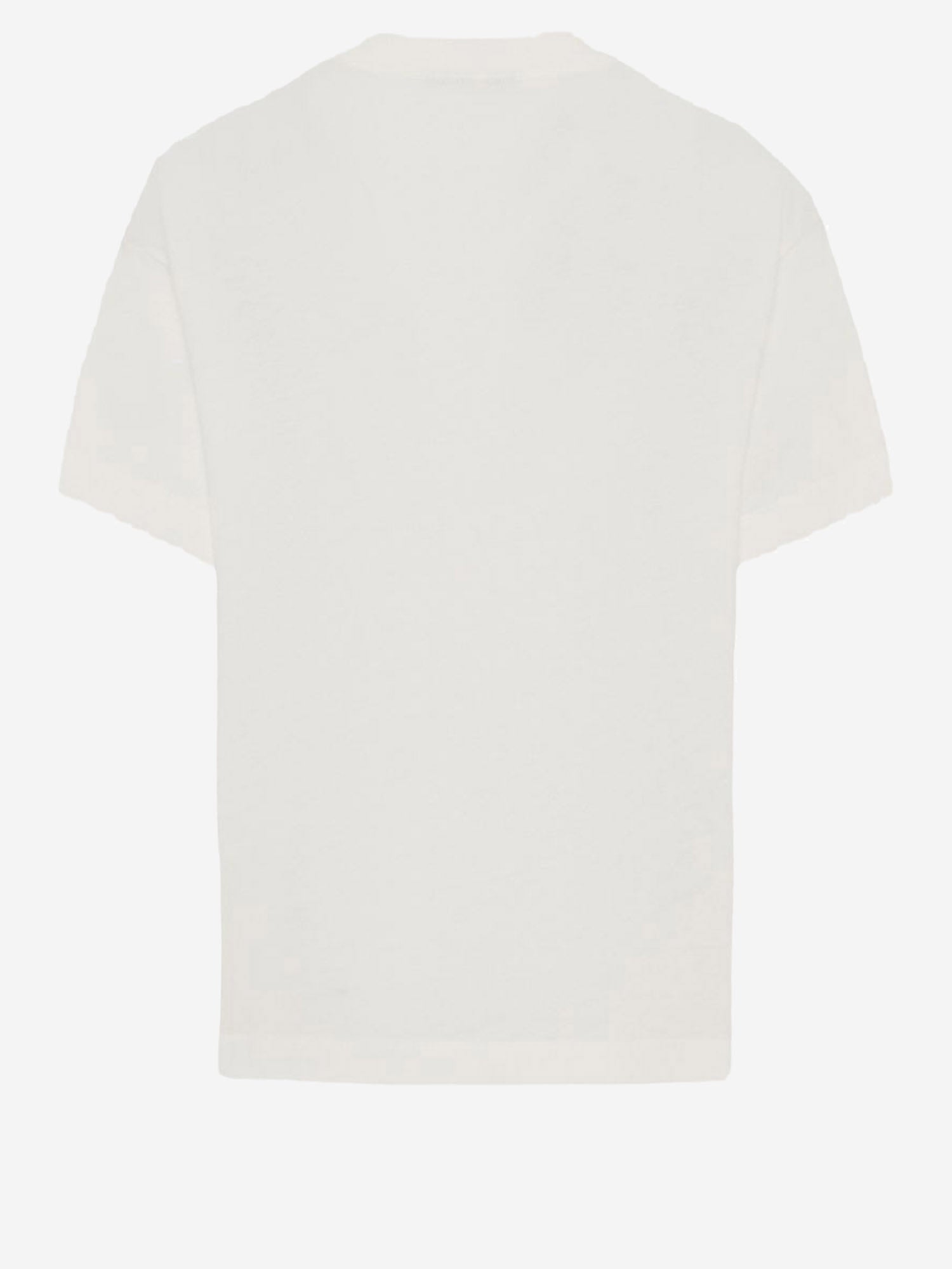 T-SHIRT IN COTONE CON STAMPA LOGO JMI504 7AJF1UVR FENDI KIDS 