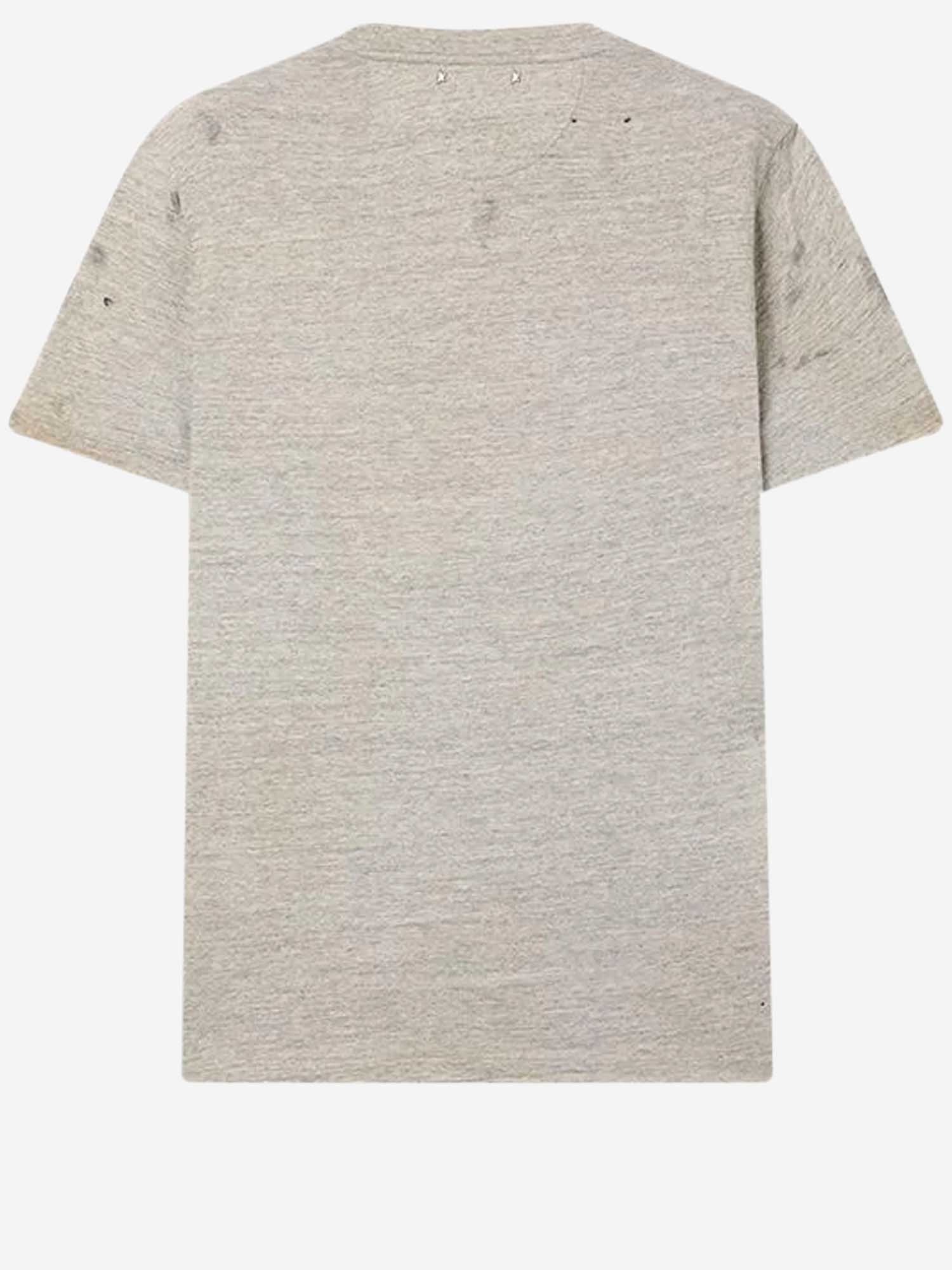 T-SHIRT IN COTONE CON STAMPA LOGO GMP01220 P00252460255 GOLDEN GOOSE 