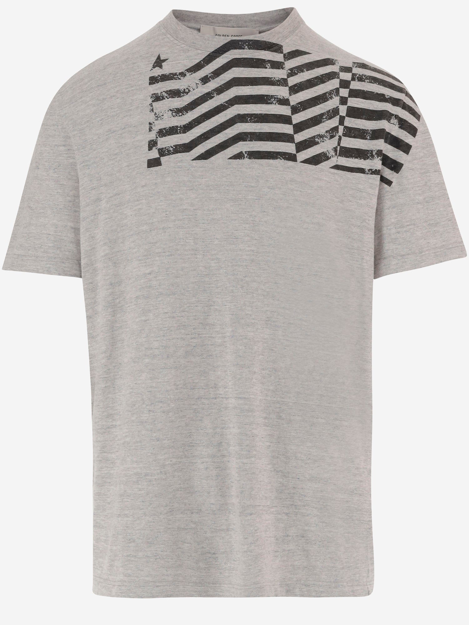 T-SHIRT IN COTONE CON STAMPA GUP01220 P00252360255 GOLDEN GOOSE 