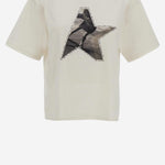 T-SHIRT IN COTONE CON LOGO GWP01874 P00237211560 GOLDEN GOOSE 