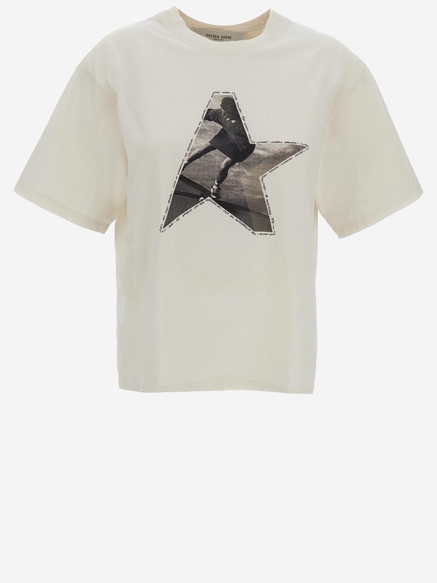 T-SHIRT IN COTONE CON LOGO GWP01874 P00237211560 GOLDEN GOOSE 