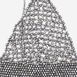TOP IN CROCHET CON CRISTALLI GWP02270 P00197570352 GOLDEN GOOSE 