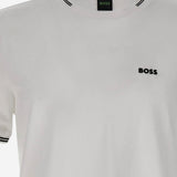 T-SHIRT IN COTONE STRETCH CON LOGO 50521245 100 HUGO BOSS 