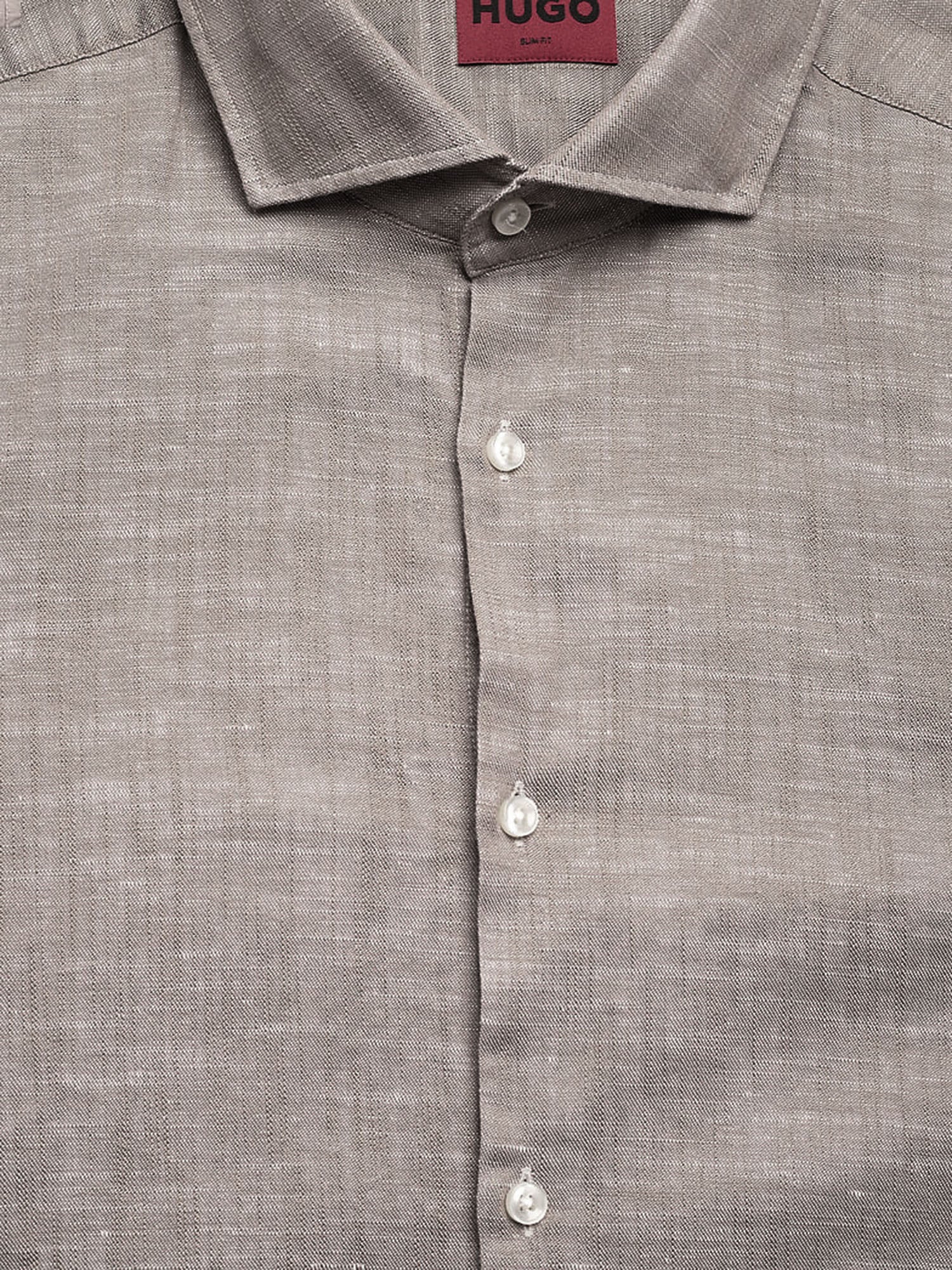 CAMICIA IN COTONE E LINO 50539775 237 HUGO BOSS 