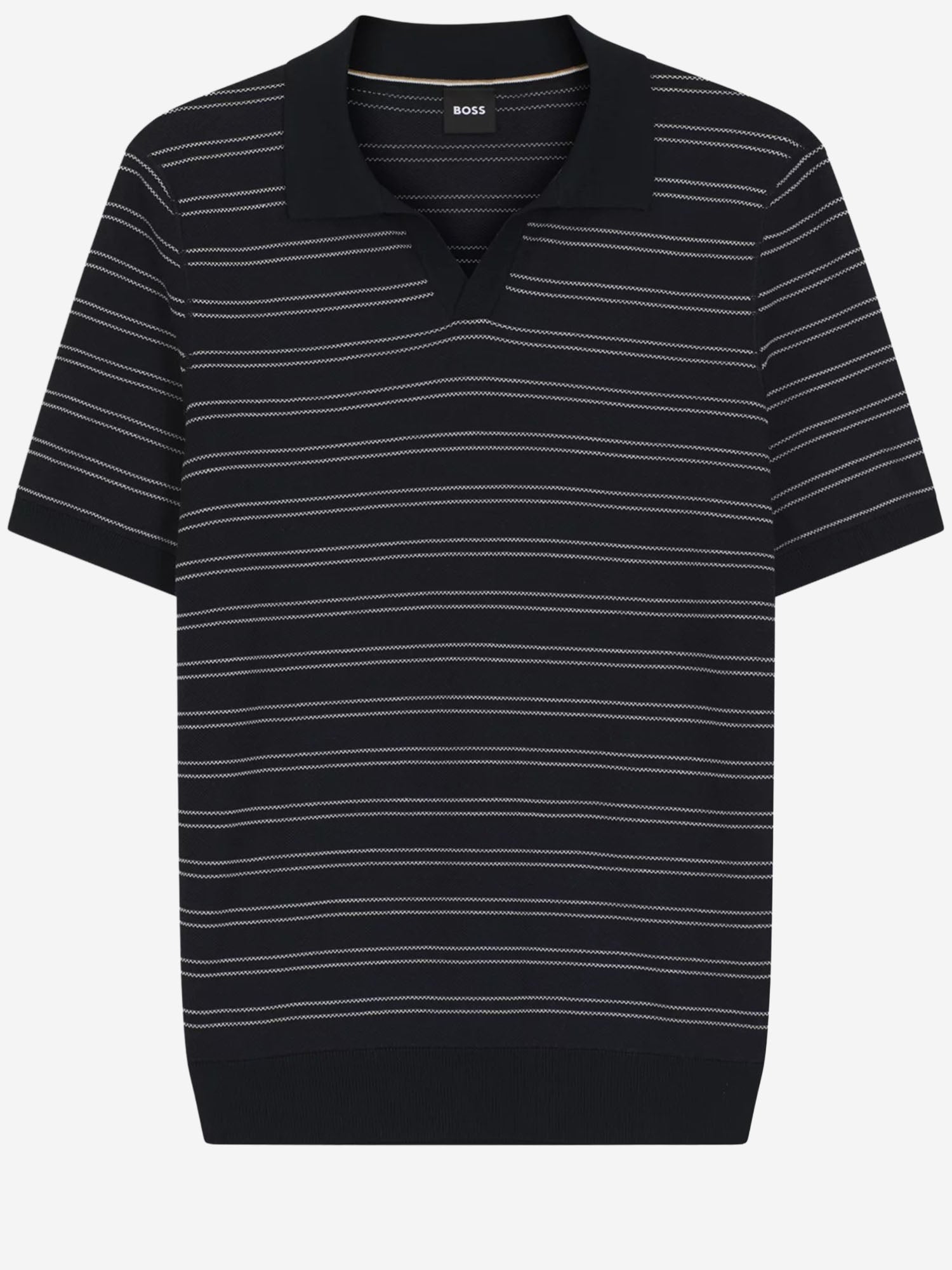 POLO IN MISTO COTONE A RIGHE 50560483 403 HUGO BOSS 