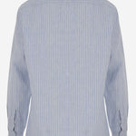 CAMICIA IN LINO CON MOTIVO A RIGHE 50562694 459 HUGO BOSS 