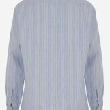 CAMICIA IN LINO CON MOTIVO A RIGHE 50562694 459 HUGO BOSS 
