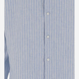 CAMICIA IN LINO CON MOTIVO A RIGHE 50562694 459 HUGO BOSS 