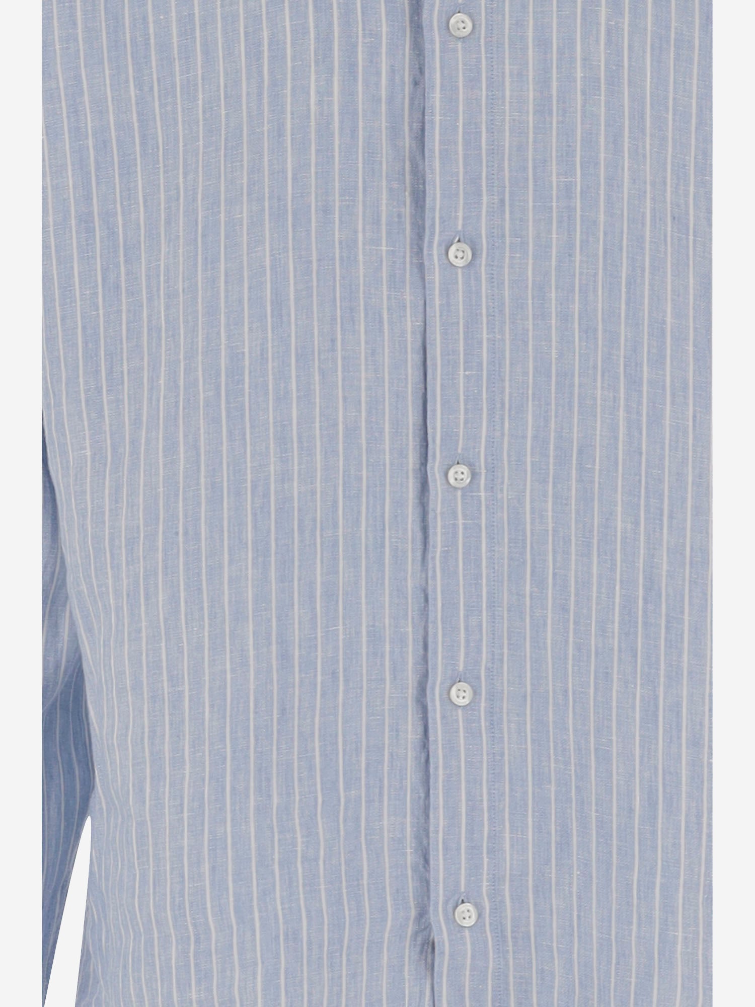CAMICIA IN LINO CON MOTIVO A RIGHE 50562694 459 HUGO BOSS 