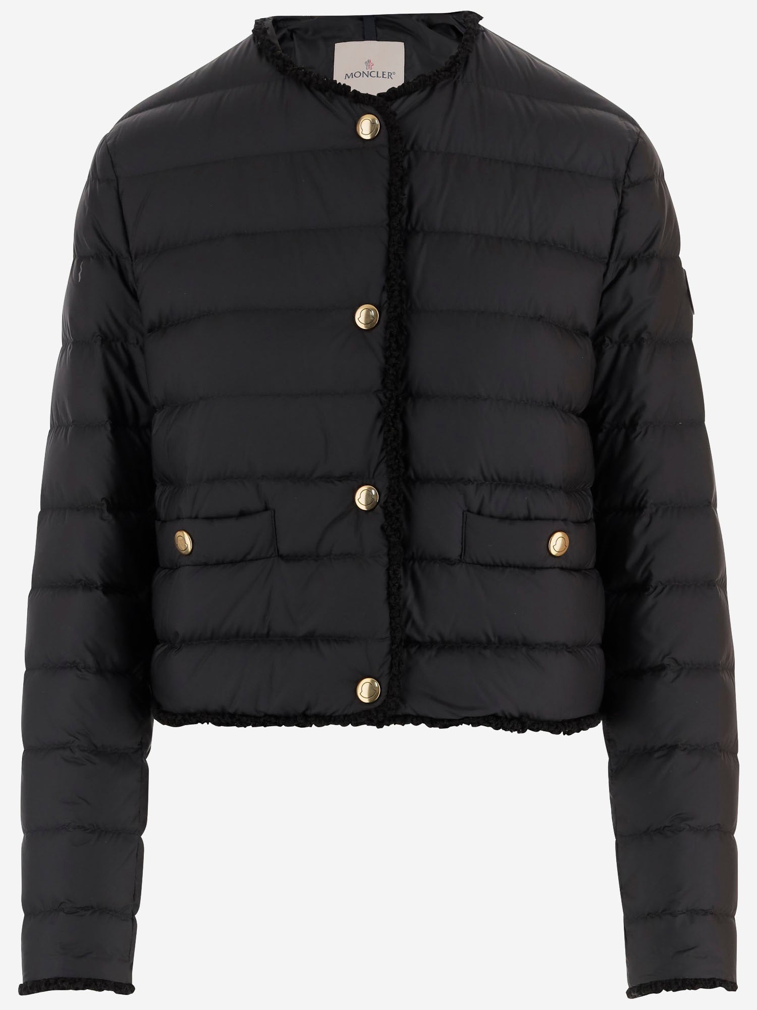 PIUMINO CORTO FLEURS CON FINITURE BOUCLÉ 1A00104 597YF999 MONCLER 