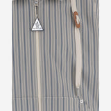 GIUBBOTTO IN COTONE A RIGHE CON CAPPUCCIO IN NYLON 1G00035 599J6S70 MONCLER 