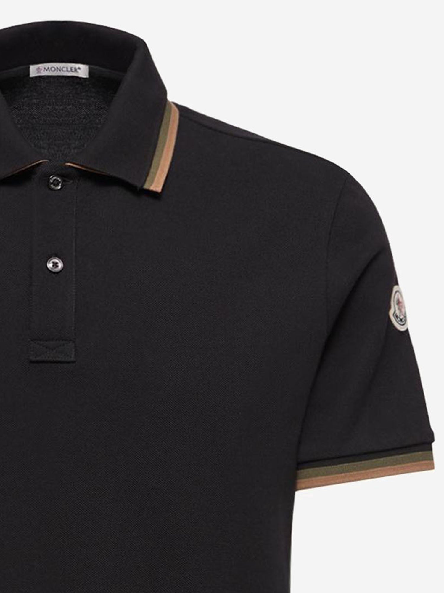 Polo in cotone con logo 8A00005 89A16999 MONCLER 
