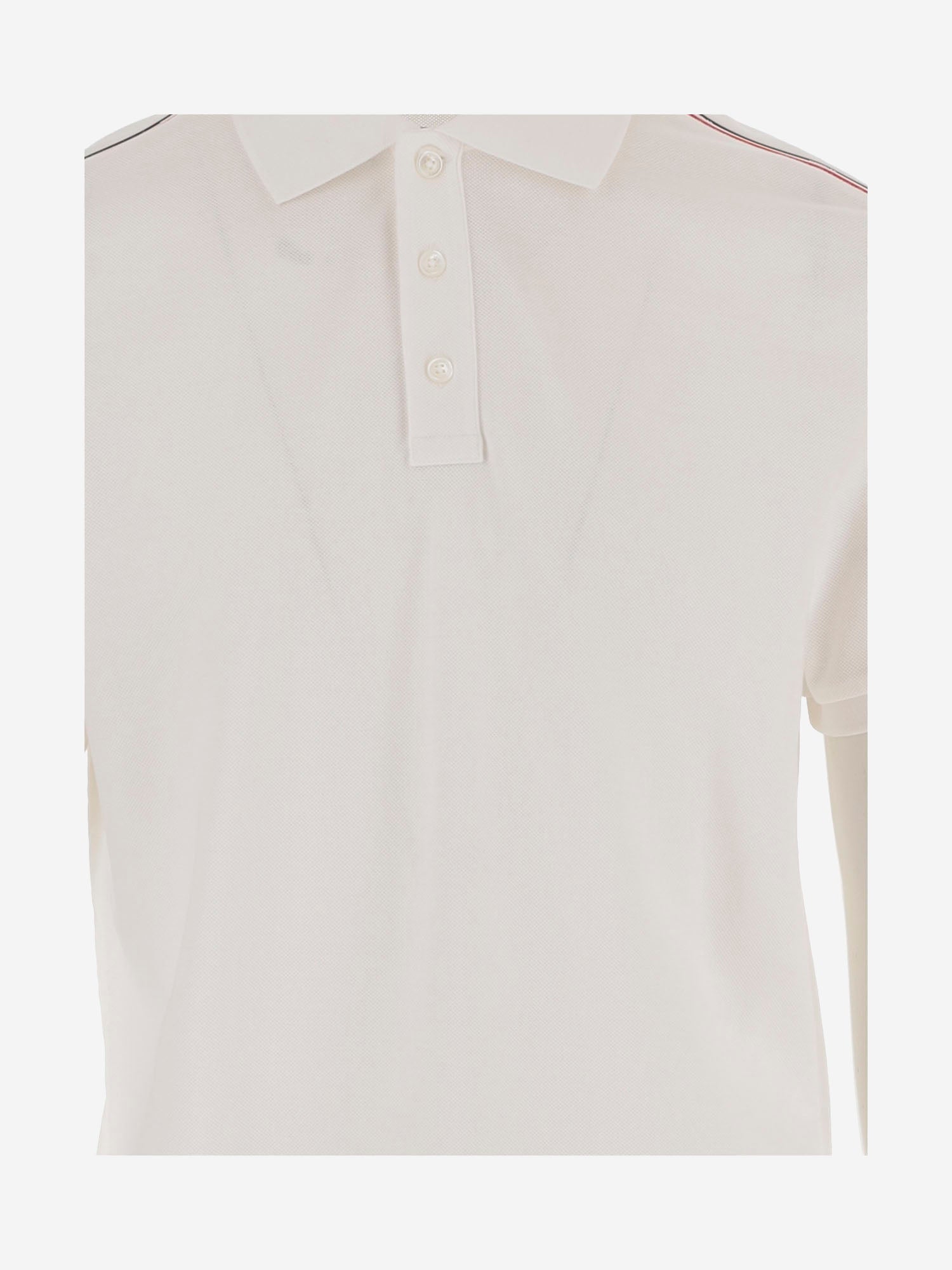 POLO IN COTONE CON BANDA TRICOLORE 8A00031 89A16034 MONCLER 