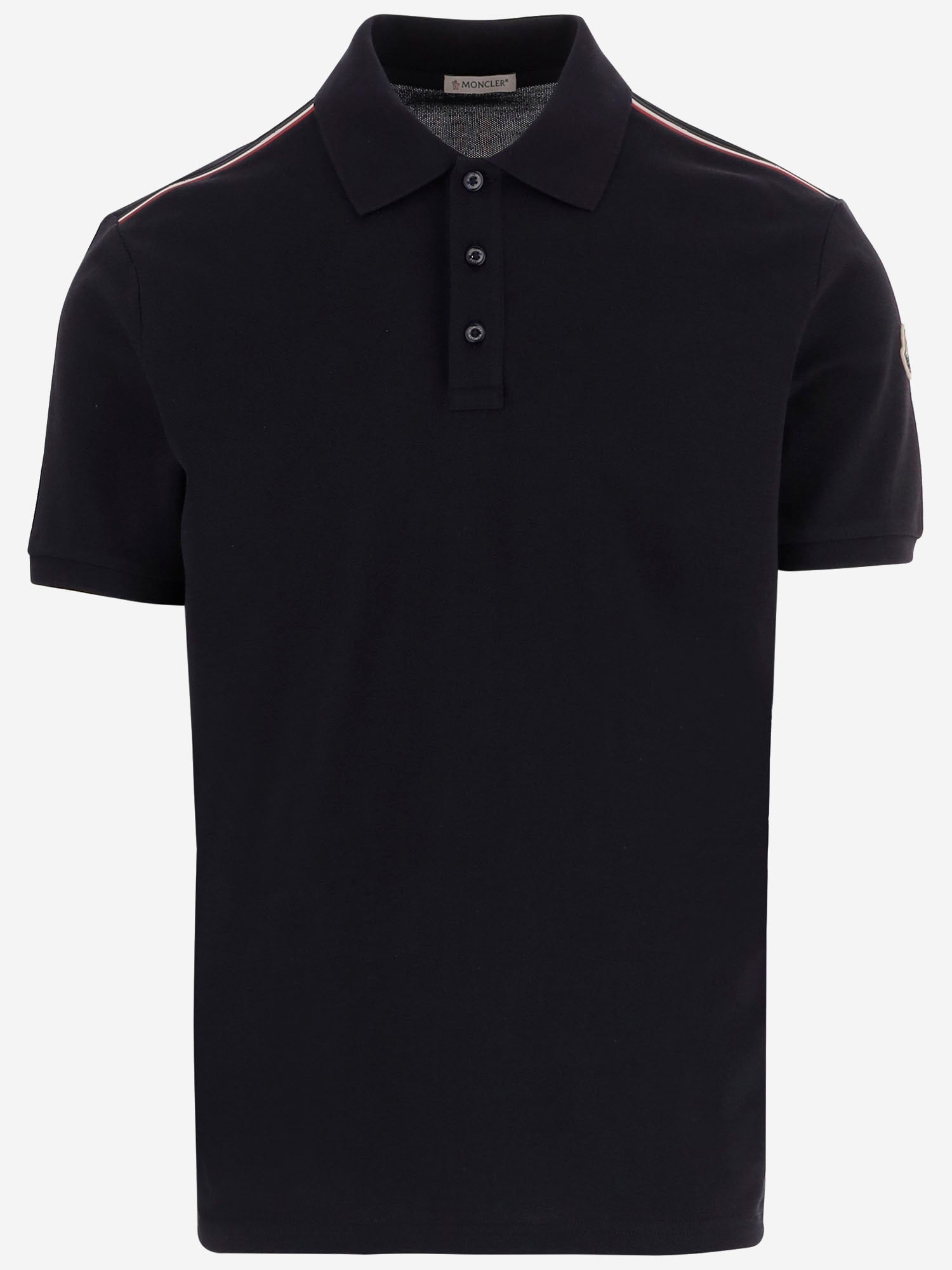 POLO IN COTONE CON BANDA TRICOLORE 8A00031 89A1677X MONCLER 