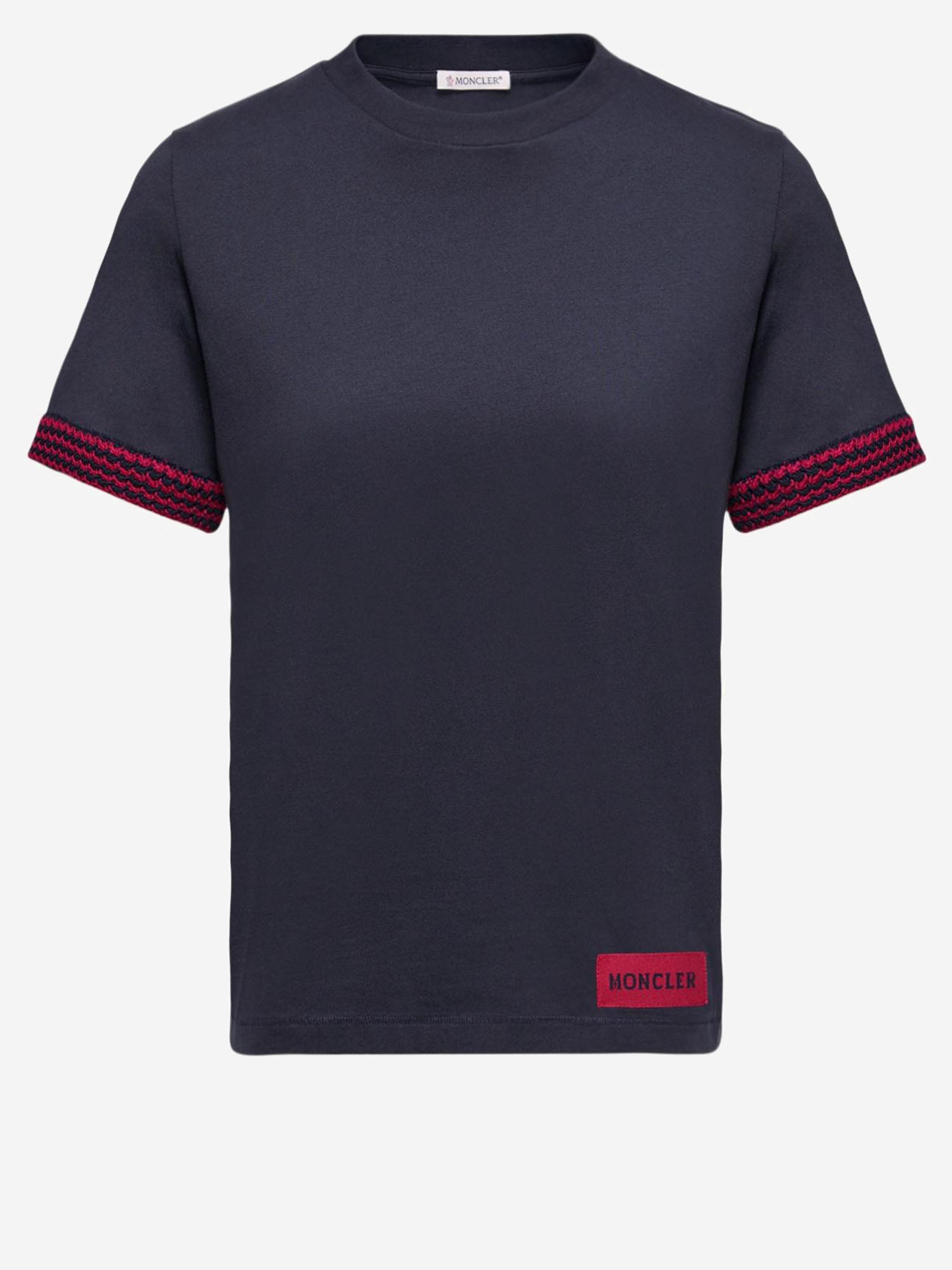T-SHIRT IN COTONE CON DETTAGLI A CONTRASTO 8C00004 89AUO780 MONCLER 