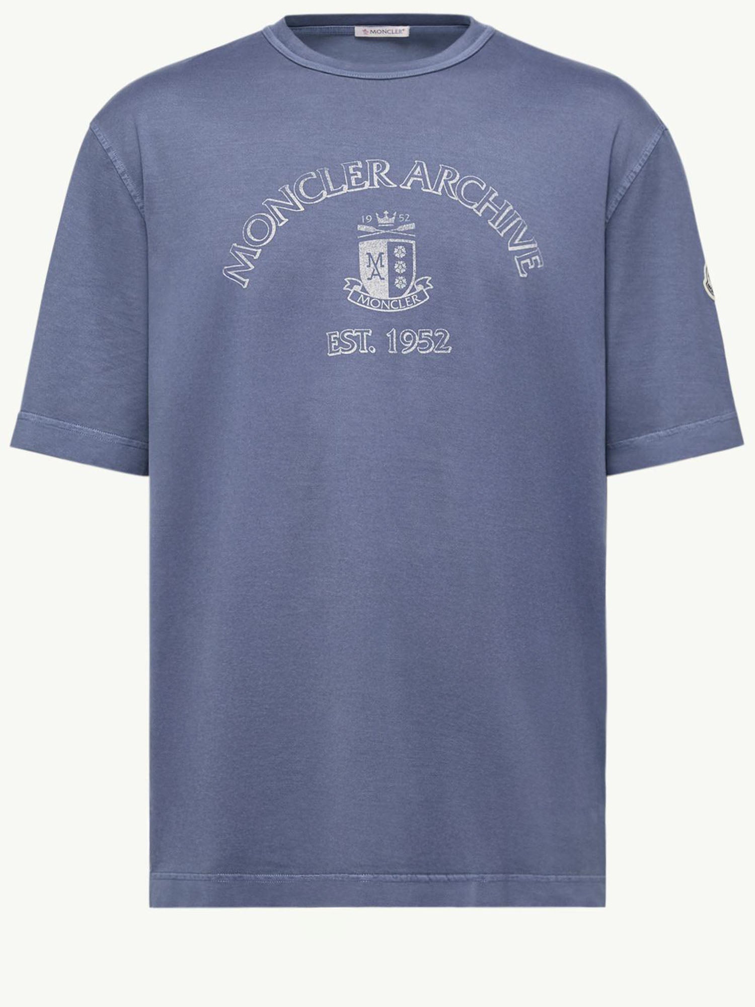 T-SHIRT IN COTONE CON LOGO 8C00013 89BAL76G MONCLER 