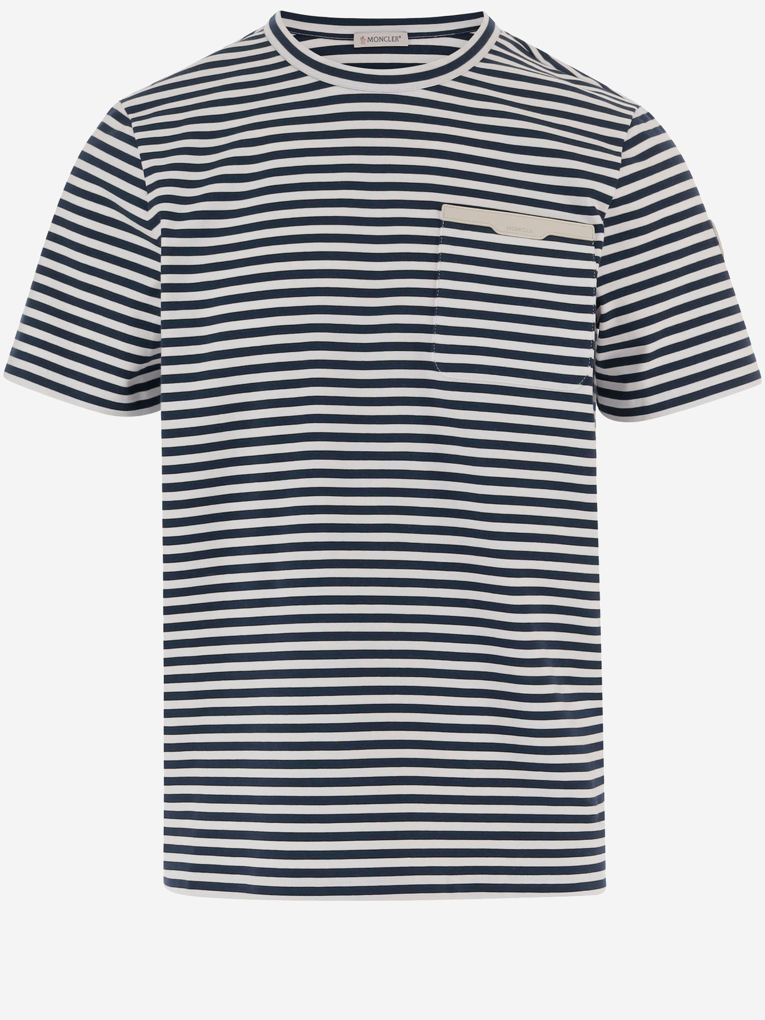 T-SHIRT A RIGHE IN COTONE STRETCH 8C00024 89BBEP70 MONCLER 