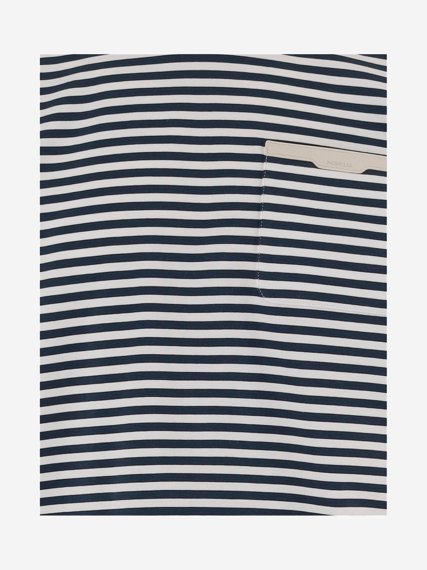 T-SHIRT A RIGHE IN COTONE STRETCH 8C00024 89BBEP70 MONCLER 