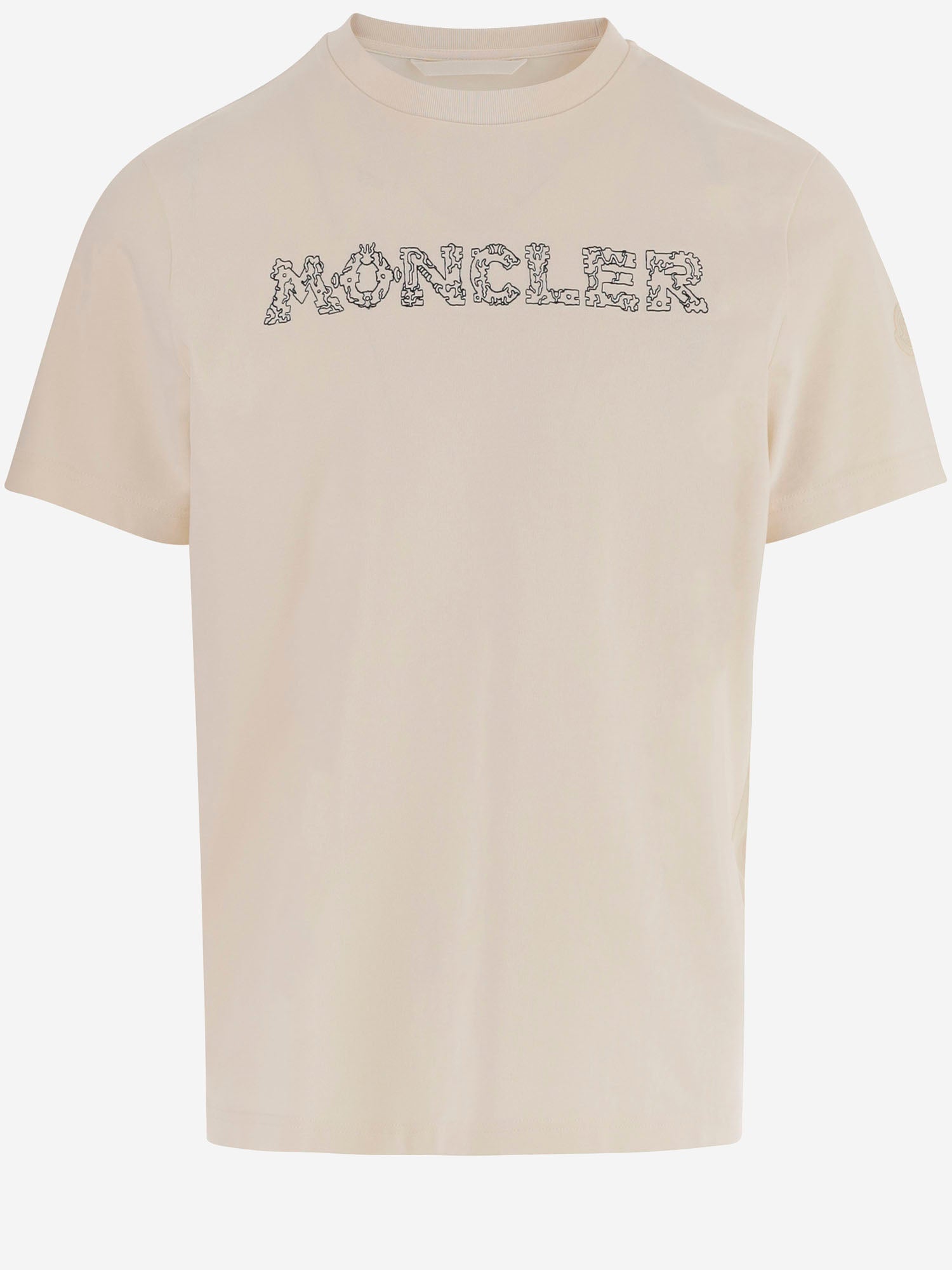 T-SHIRT IN COTONE CON STAMPA LOGO 8C00025 89AUG21L MONCLER 