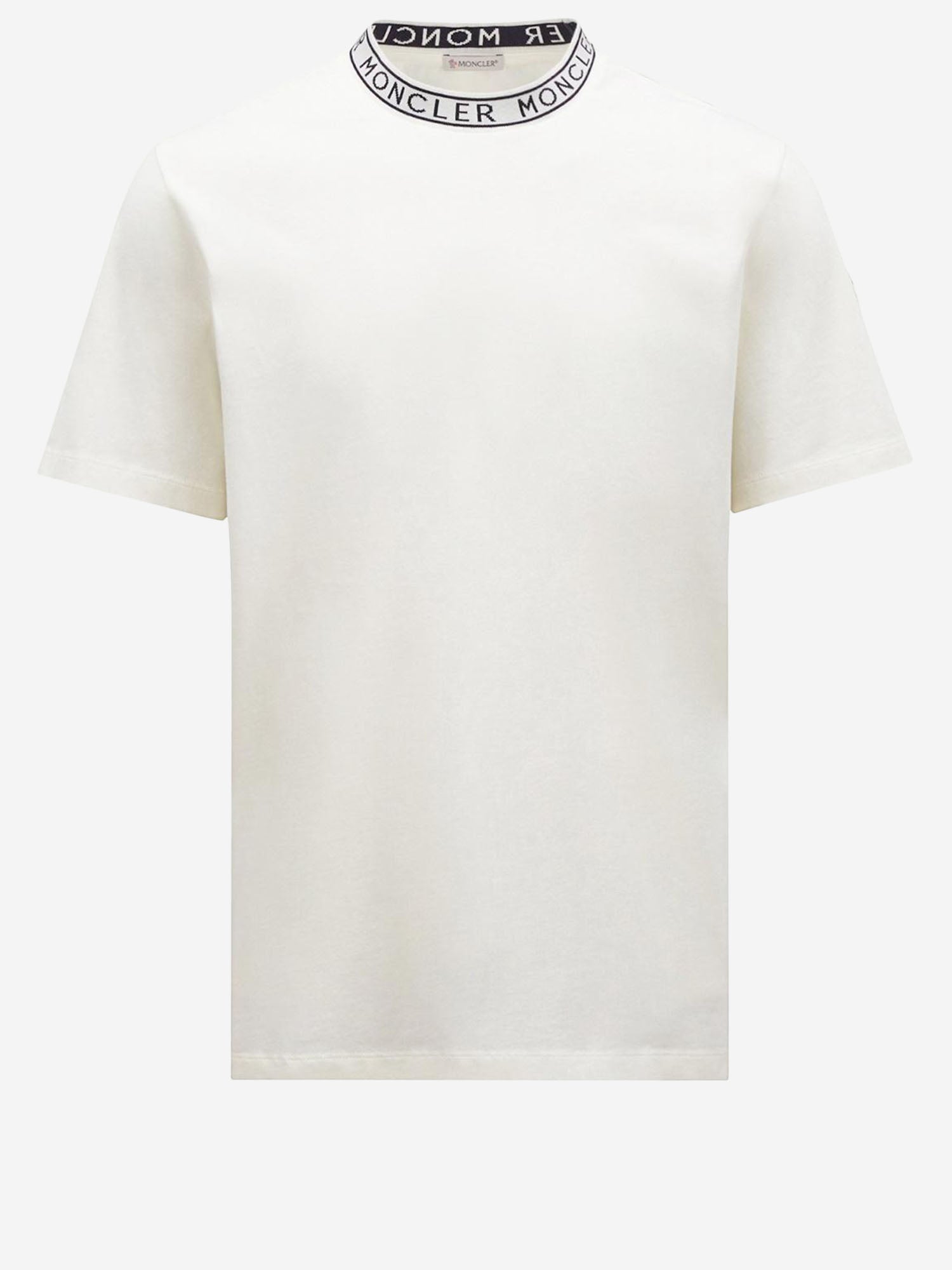 T-SHIRT IN COTONE CON FINITURA LOGATA 8C00031 8390T032 MONCLER 