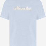 T-SHIRT IN COTONE CON LOGO RICAMATO 8C00051 89AUG700 MONCLER 