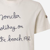 T-SHIRT IN COTONE CON LOGO RICAMATO 8C00053 89B8U034 MONCLER 