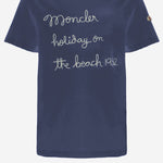 T-SHIRT IN COTONE CON LOGO RICAMATO 8C00053 89B8U78E MONCLER 