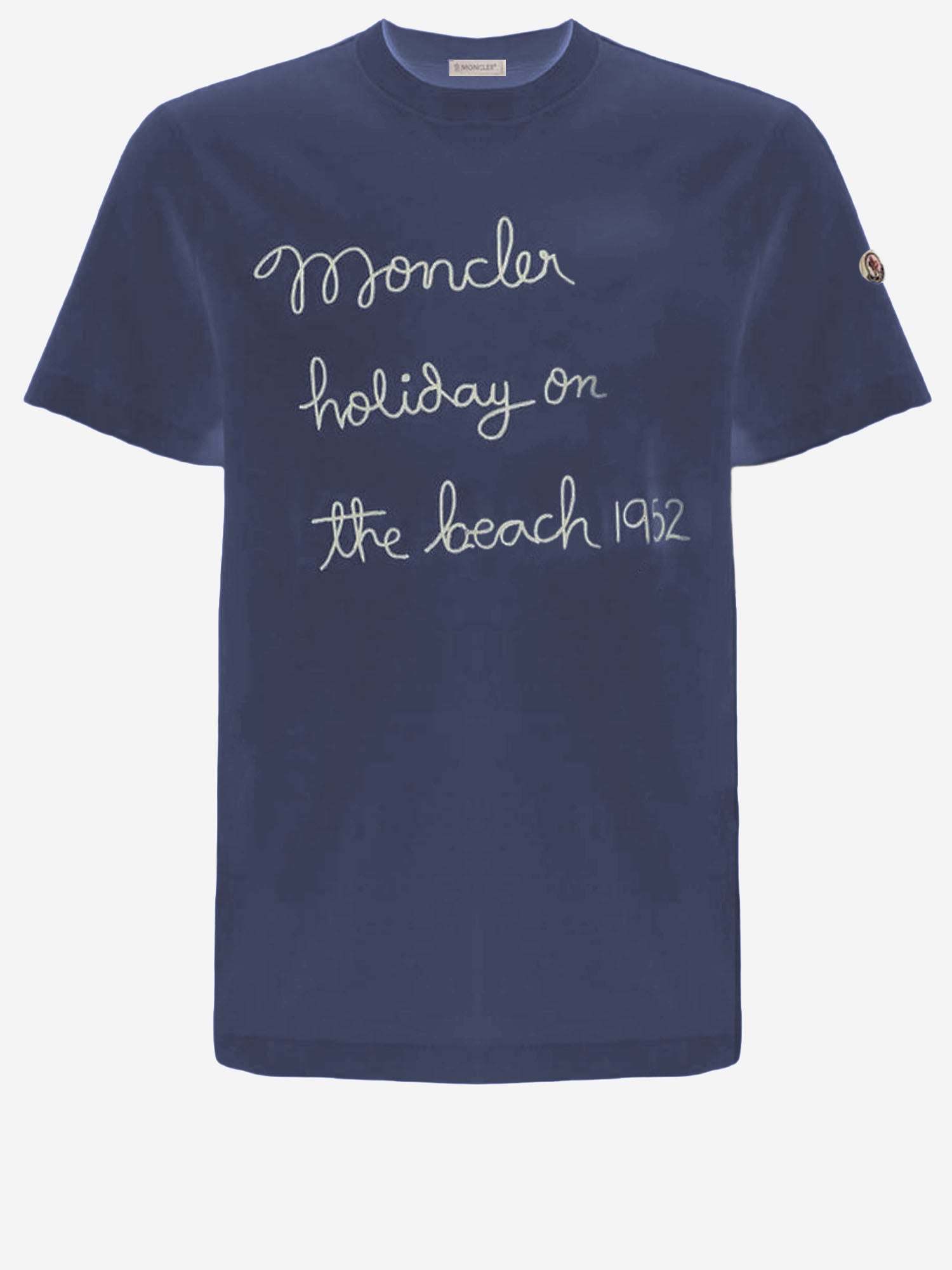 T-SHIRT IN COTONE CON LOGO RICAMATO 8C00053 89B8U78E MONCLER 