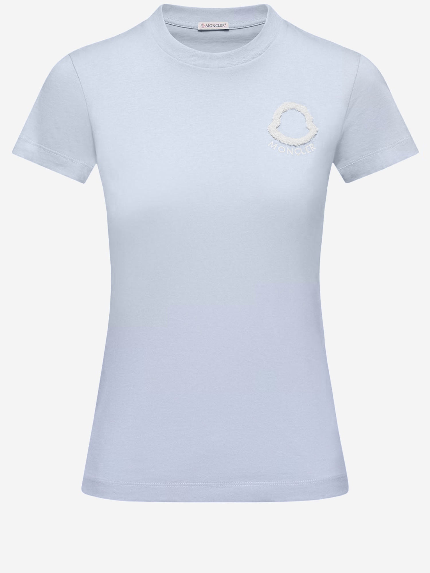 T-SHIRT IN COTONE CON LOGO RICAMATO 8C00061 89AUO700 MONCLER 