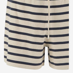 PANTALONI CORTI IN COTONE A RIGHE 8H00010 89BEBF07 MONCLER 