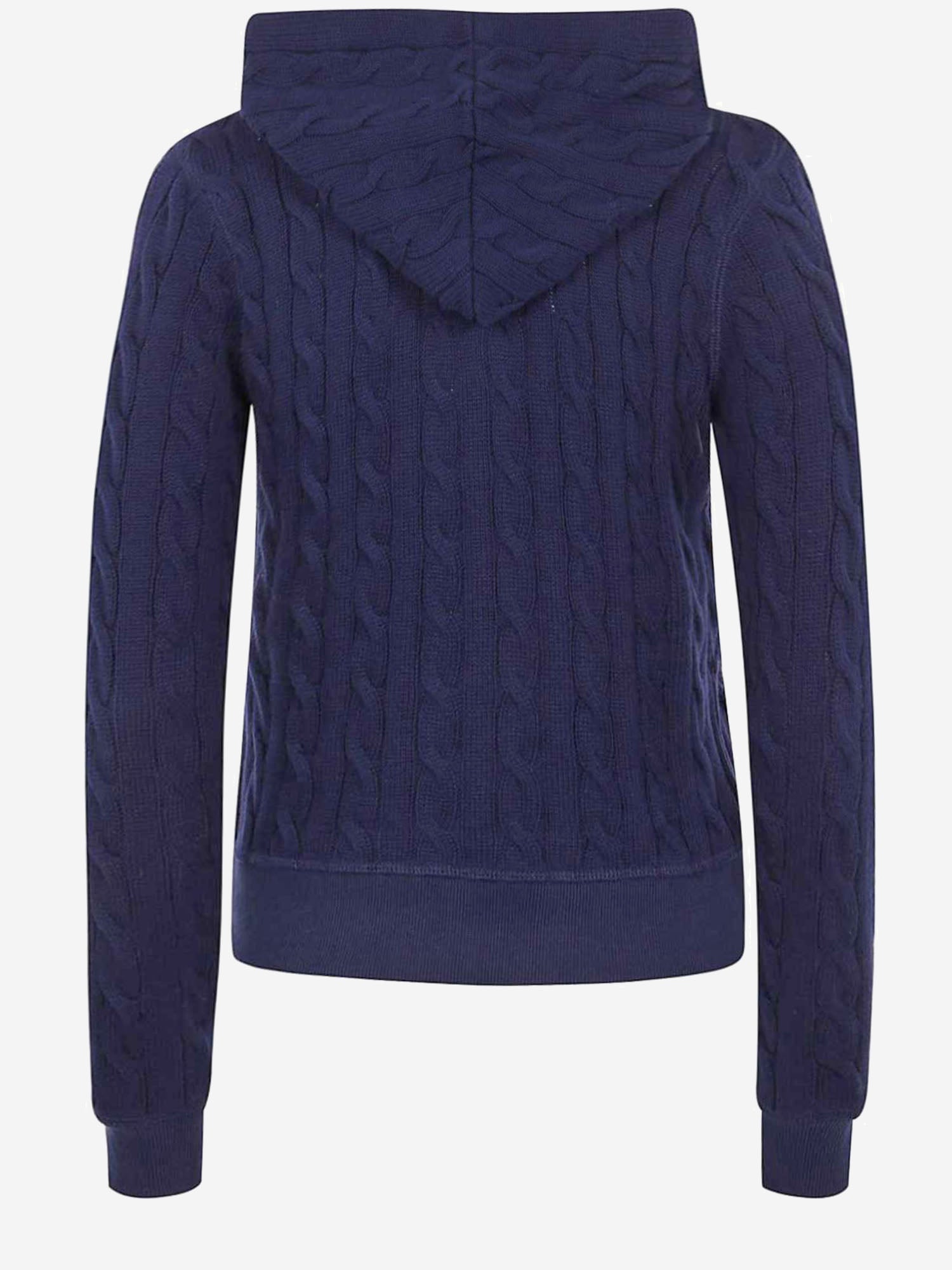 FELPA IN COTONE CON LAVORAZIONE A TRECCE 211959124 001 POLO RALPH LAUREN 