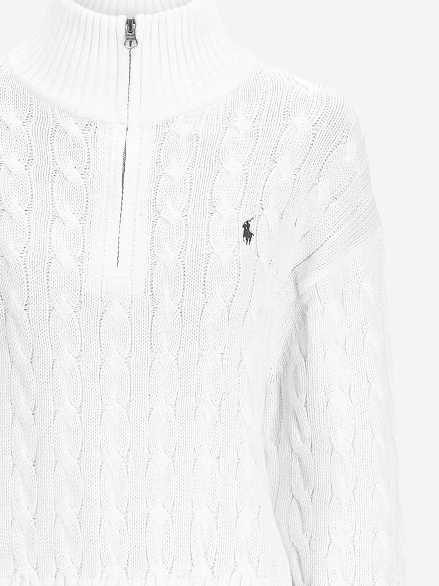 MAGLIA IN COTONE CON LAVORAZIONE A TRECCE 211963467 001 POLO RALPH LAUREN 