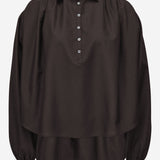 CAMICIA IN COTONE E SETA CON MANICHE ARRICCIATE 211971508 500 POLO RALPH LAUREN 