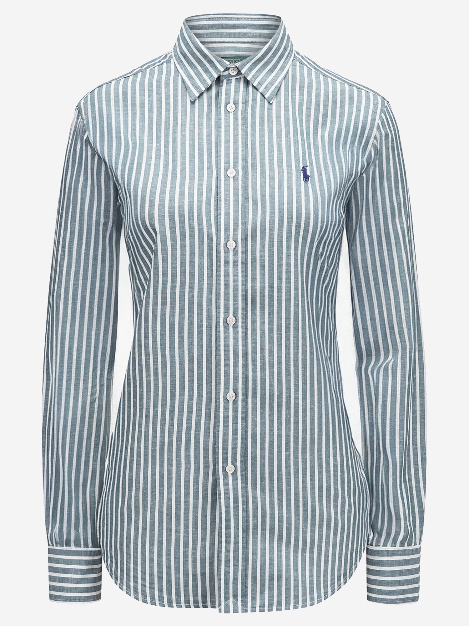 CAMICIA IN LINO E COTONE A RIGHE 211971514 500 POLO RALPH LAUREN 